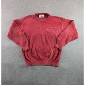 Vtg Cleveland Cavaliers x College House Sweatshirt Mens M Red Waffle Knit 80's